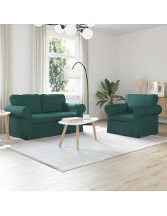 Divano 2 pcs Verde Scuro