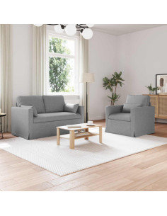 Divano 2 pcs Grigio chiaro