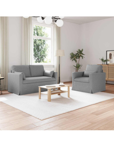 Divano 2 pcs Grigio chiaro