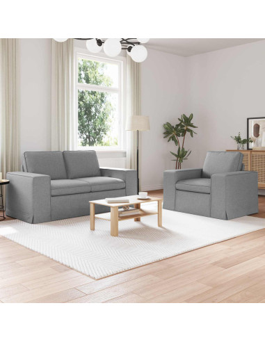 Divano 2 pcs Grigio chiaro