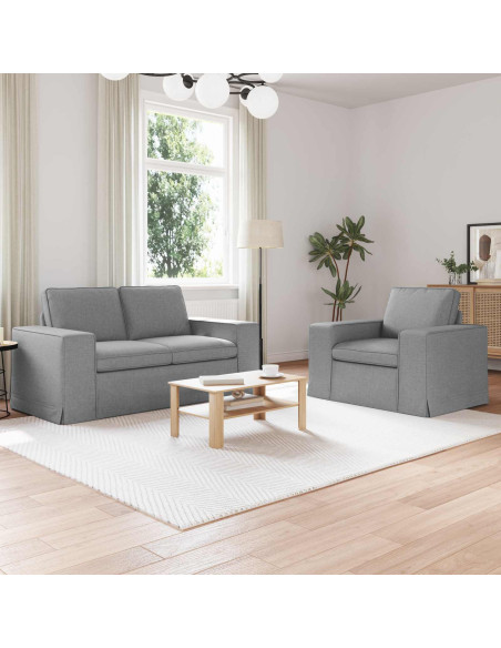 Divano 2 pcs Grigio chiaro