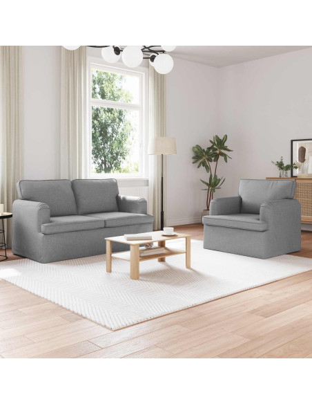 Divano 2 pcs Grigio chiaro