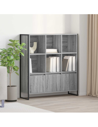 Armadio per Libri 2 pcs Grigio Sonoma 99,5 x 30 x 108 cm