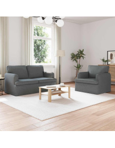 Divano 2 pcs Grigio scuro