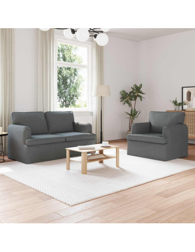 Divano 2 pcs Grigio scuro