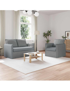 Divano 2 pcs Grigio chiaro