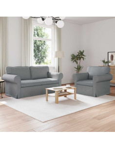 Divano 2 pcs Grigio chiaro