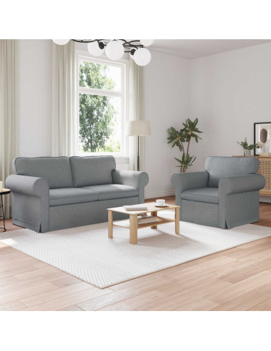 Divano 2 pcs Grigio chiaro