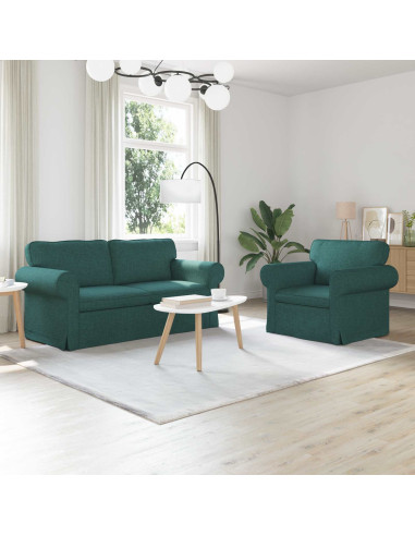Divano 2 pcs Verde Scuro
