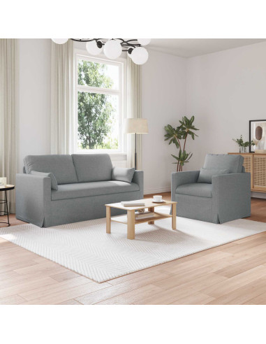 Divano 2 pcs Grigio chiaro