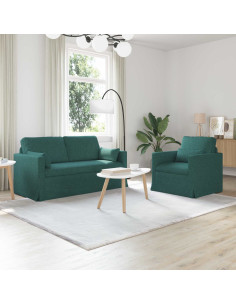 Divano 2 pcs Verde Scuro