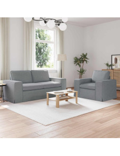 Divano 2 pcs Grigio chiaro