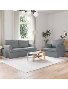 Divano 2 pcs Grigio chiaro