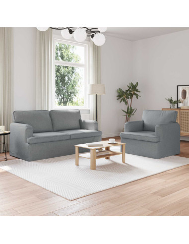 Divano 2 pcs Grigio chiaro