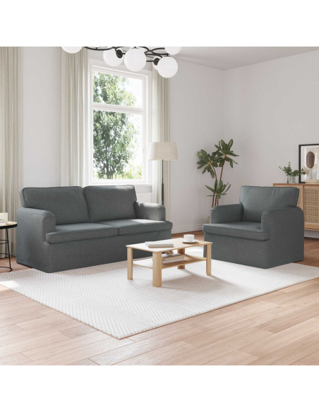 Divano 2 pcs Grigio scuro