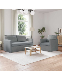 Divano 2 pcs Grigio chiaro