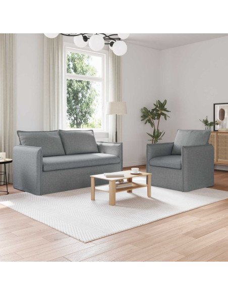 Divano 2 pcs Grigio chiaro