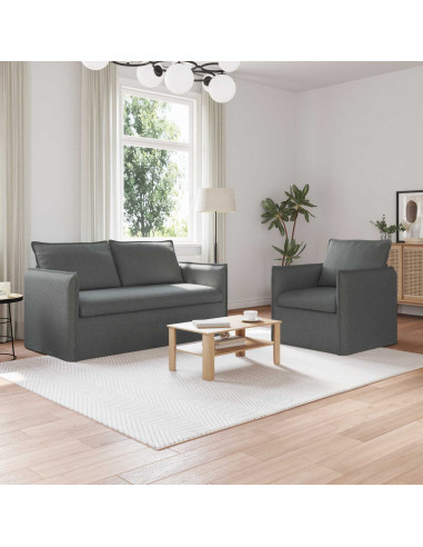 Divano 2 pcs Grigio scuro