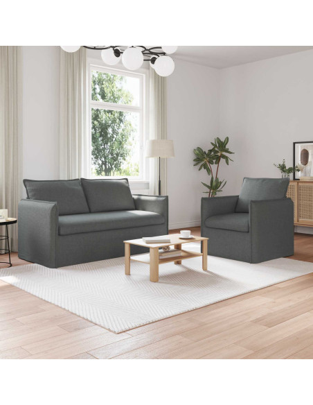 Divano 2 pcs Grigio scuro