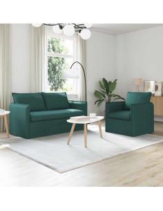 Divano 2 pcs Verde Scuro