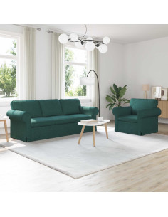 Divano 2 pcs Verde Scuro