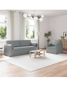 Divano 2 pcs Grigio chiaro