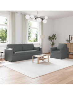 Divano 2 pcs Grigio scuro