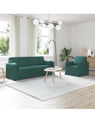 Divano 2 pcs Verde Scuro