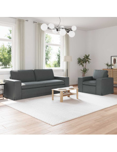 Divano 2 pcs Grigio scuro