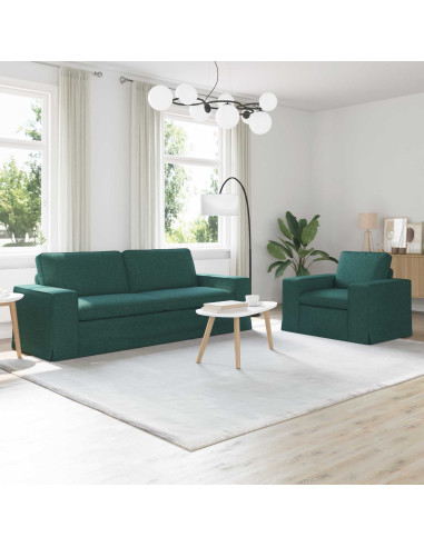 Divano 2 pcs Verde Scuro