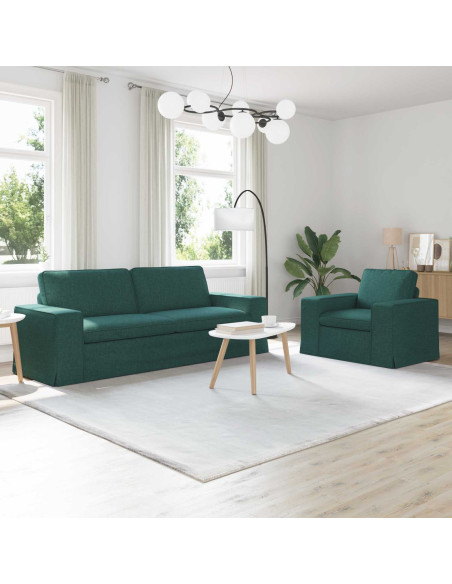 Divano 2 pcs Verde Scuro