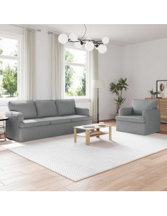 Divano 2 pcs Grigio chiaro