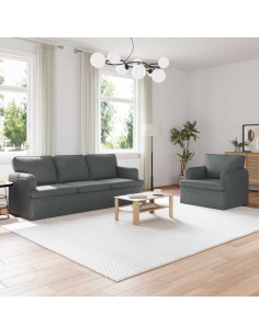 Divano 2 pcs Grigio scuro