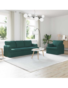 Divano 2 pcs Verde Scuro