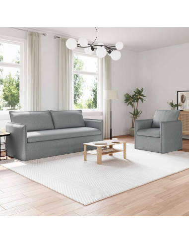 Divano 2 pcs Grigio chiaro