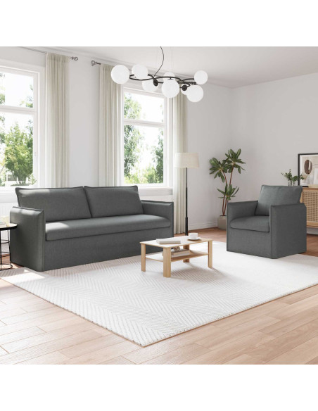 Divano 2 pcs Grigio scuro