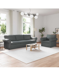 Divano 2 pcs Grigio scuro