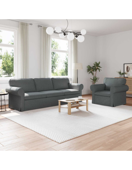 Divano 2 pcs Grigio scuro