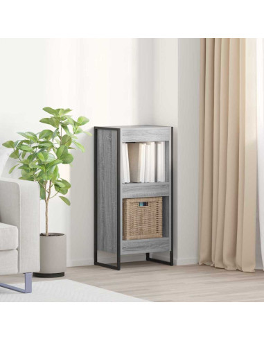 Armadio per Libri Grigio Sonoma 80 x 30 x 155 cm