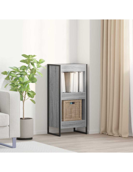 Armadio per Libri Grigio Sonoma 80 x 30 x 155 cm