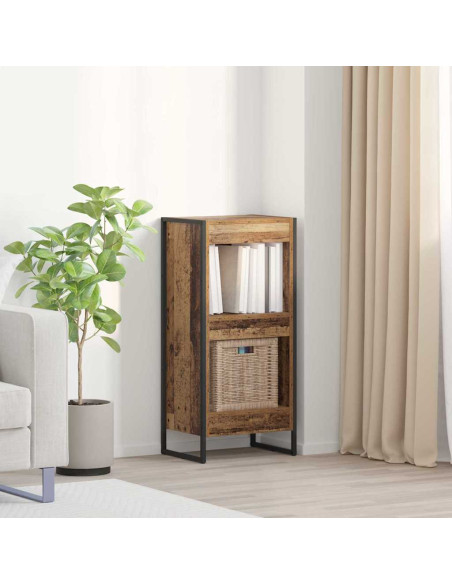 Armadio per Libri Legno vecchio 80 x 30 x 155 cm