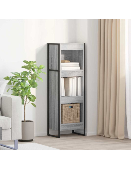 Armadio per Libri Grigio Sonoma 80 x 30 x 155 cm