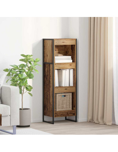 Armadio per Libri Legno vecchio 80 x 30 x 155 cm