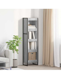 Armadio per Libri Grigio Sonoma 80 x 30 x 155 cm
