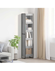 Armadio per Libri Grigio Sonoma 80 x 30 x 155 cm