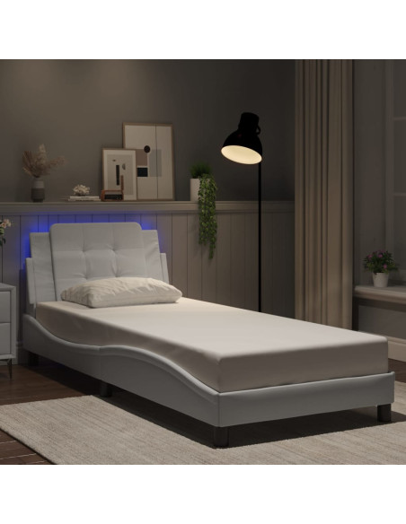 Giroletto con LED senza Materasso Zadar Bianco 100x203 cm