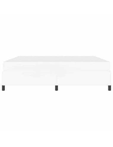 Struttura del letto con materasso Bianco 200 x 200 cm Tessuto