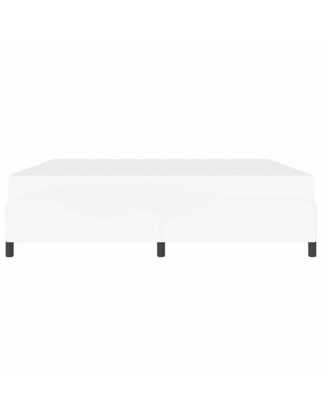 Struttura del letto con materasso Bianco 200 x 200 cm Tessuto