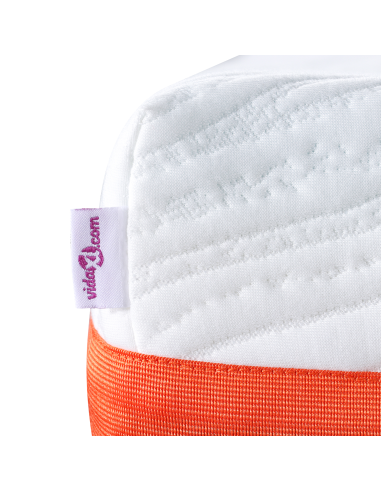 Materasso Bianco e Grigio 120 x 200 cm Tessuto Jacquard