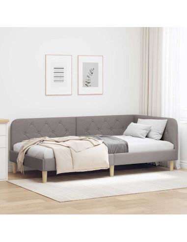 Cornice del letto ad angolo Talpa 90 x 190 cm Tessuto